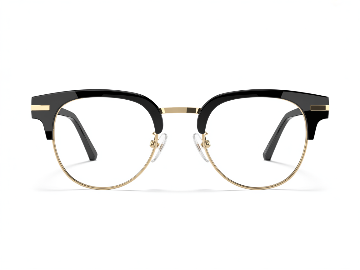 Gafas Browline Negro-Oro