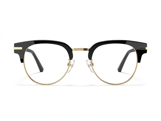 Gafas Browline Negro-Oro